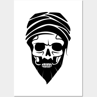 Skull Wearing Turban Posters and Art